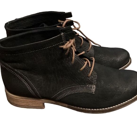 Josef Siebel EU 38 black leather lace up Chelsea boots - Picture 12 of 15